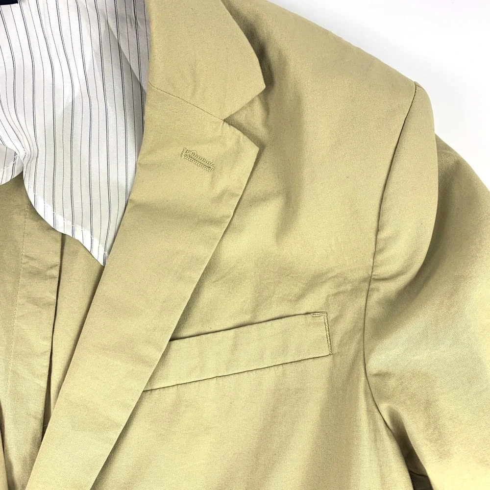 Banana Republic Slim Fit Blazer Sport Coat Suit Jacket 36R Tan 2 Button‎ Cotton